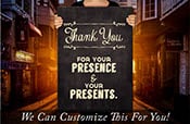 Thank you for your presense and your presents wedding decor - a wall decor vinyl decal lettering word 2438